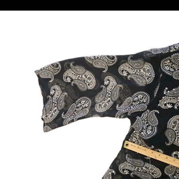 VTG Y2K Paisley Beaded Top ✨ Bling Party Girl Holiday New Year Glam Lined Barbie - Picture 12 of 13